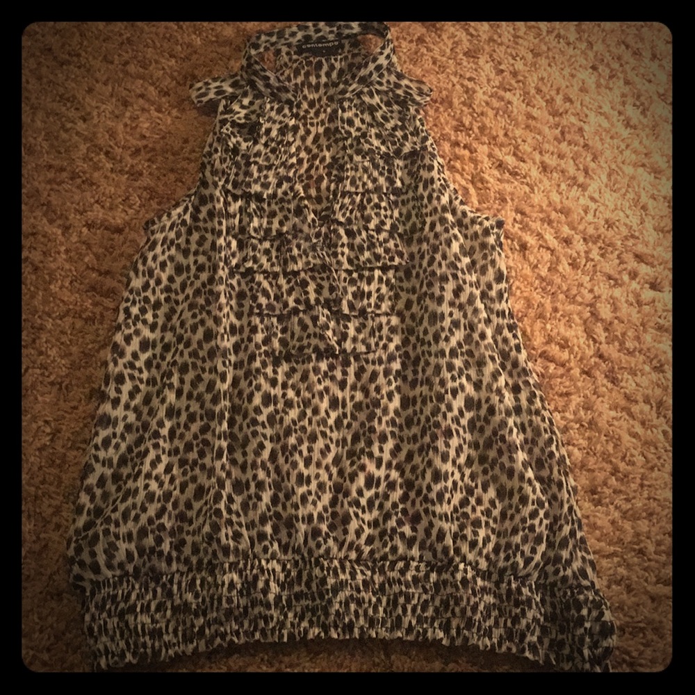 Razorback Leopard Blouse